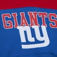 thumbnail image 4 of Men's Mitchell & Ness Royal New York Giants  Off Field Vintage Logo Short Sleeve Pullover Hoodie, 4 of 4