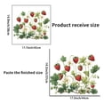 thumbnail image 3 of Strawberry Plants Wall Stickers Kitchen Dining Room Decor Removable Decals Vinyl Peel and Stick 14.5x17.3inch, 3 of 6