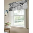 thumbnail image 4 of Gray Abstract Valances for Windows Silver Marble Ripples Clouds Luxury Fluid Art Kitchen Valance Curtain Rod Pocket Small Curtains for Cafe Bathroom Laundry Basement 54" x 18", 4 of 8