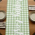 thumbnail image 5 of Table Runners 90 Inches Long Dress Scarves, Easter Farmhouse Coffee/Dining/Kitchen Table Runner for Living Room, Spring Watercolor Bunny Eggs Butterflies Green Plaid 13x90 Inch, 5 of 9