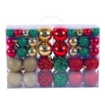 thumbnail image 2 of 100 x Bolas de Navidad Adornos Bolas de Navidad con Cuerda Decoración de de Navidad irrompible para Guirnalda Decoración de Guirnaldas Vacacione y verde., 2 of 8