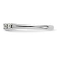 thumbnail image 3 of Solid 14K White Gold Five Stone Diamond Wedding Band Ring Size 8.5 (.765 cttw.), 3 of 8