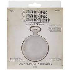 Sizzix Movers & Shapers Base Die By Tim Holtz 5.5"X6"-Pocket Watch Frame, Pk 1