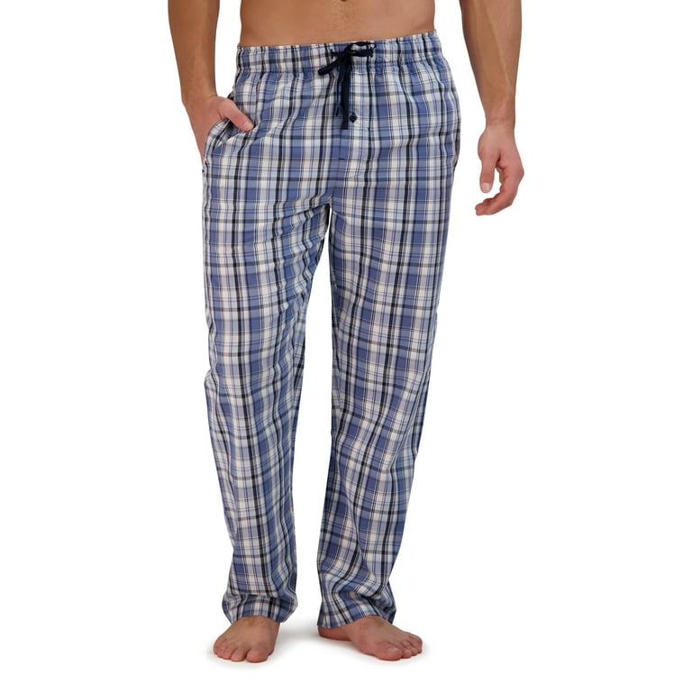 Hanes Men s Short Sleeve Knit Sleep Top with Stretch Woven Pajama Pants Walmart