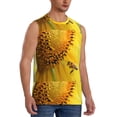 thumbnail image 2 of Kdxio Honey Bee for Men's Muscle T-shirt,Sleeveless for Workout Running Athletic Gym Lounge Casual, 2 of 7
