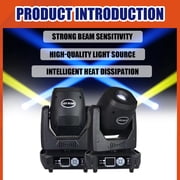 150W LED Moving Head Light Beam Spot Dj Dmx Stage Light Effect Light Disco Bar Wedding Club, 2Pcs, Black