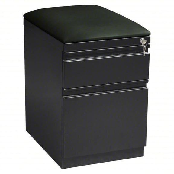 Scranton & Co 20"D Mobile Pedestal 2-Drawer Box/Filing Cabinet in Charcoal