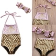 thumbnail image 1 of 2017 Kids Girls Swimmable Mermaid Bikini Set Swimsuit Swimwear Bathing Costume, 1 of 5