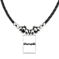 thumbnail image 1 of elegante palabra ailurophile collar a mano colgante de cuerda de cuero Unbranded M, 1 of 3