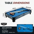 thumbnail image 2 of Hathaway Breakout Tabletop Pool Table, 40-in, Blue, 2 of 7