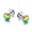 Silver, variant on 1 Pair Pack Rainbow Gay Lesbian LGBT Pride Silver Stainless Steel Stud Earrings For Man Women's Jewelry