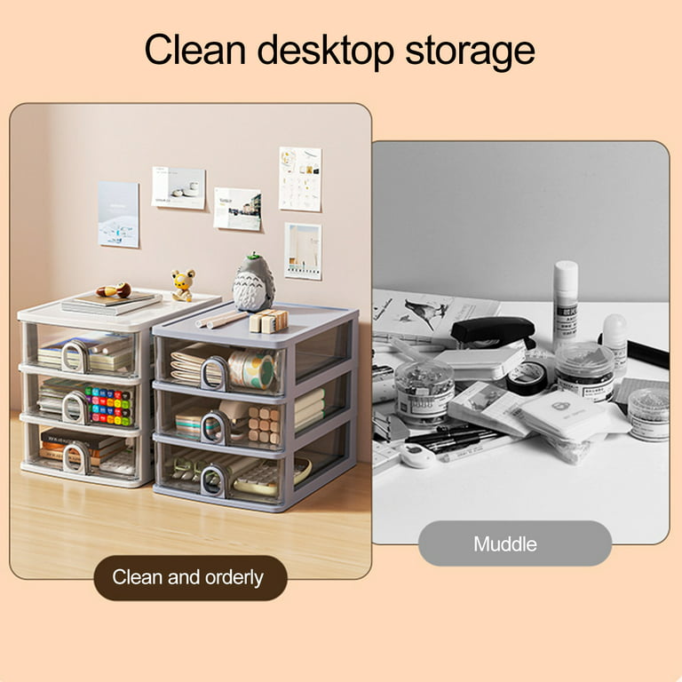 Storage box desktop shelf drawer type multi-layer office storage box storage  box desk storage and organization