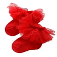 thumbnail image 1 of ITFABS Baby Girl Combed Cotton Socks Lace Mesh Embellishment Solid Color Princess Knitted Socks, 1 of 9
