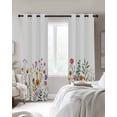 thumbnail image 2 of Spring Floral Blackout Curtains for Bedroom 45 Inch Length 2 Panels Set, Pink Yellow Flowers Farmhouse Thermal Insulated Energy Saving Window Treatment Curtains Blackout Drapes 52"x45", 2 of 8
