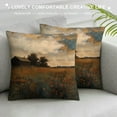 thumbnail image 3 of Creowell Wildflower Field Landscape Pillow Covers Vintage Landscape Throw Pillows, Country Field Outdoor Pillowcase Vintage Landscape Cushion Case Decor for Home Sofa Couch Bed Soft and Durable White, 3 of 5