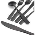 thumbnail image 3 of Matte Black Silverware Set, Satin Finish 20-Piece Stainless Steel Flatware set, Tableware Cutlery Set Service for 4, Utensils for Kitchens, 3 of 4