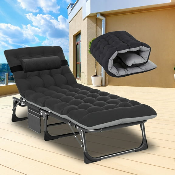 Begonia.K Rollaway Bed Portable Folding Bed Cot with Black Mat Heavy Duty Bed