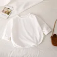 thumbnail image 1 of Autumn Boy Girl Baby O-neck Solid Bottoming Shirt Children Simple Casual Long Sleeves T-shirt Kid Cotton Tops Infant Unique Tees, 1 of 6