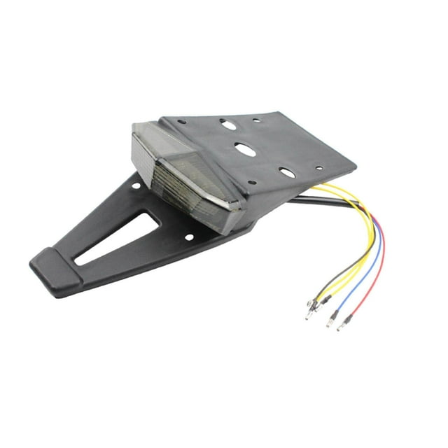 facefd Motorcycle Brake Tail Light Signal Stop Lights for Motorbikes Bike Grey