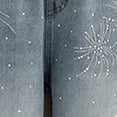 thumbnail image 4 of XEGLSBU Jeans for Girls Wide Leg Girls Denim Wide Leg Pants Flared with Rhinestone Comfort Straight Leg Casual Bottoms Light Blue Size 15-16 Years, 4 of 6