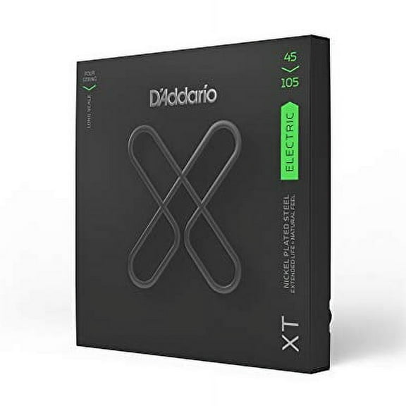 D'Addario 45-105 Regular Light Top/Medium Bottom, Long Scale, XT Nickel Coated Bass Strings