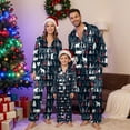 thumbnail image 5 of mgoYE Family Christmas Pajamas Set Women & Men & Kids Long Sleeve Pj Set Party Sleepwear Button Loungewear Set(Navy,M), 5 of 9