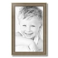 thumbnail image 2 of ArtToFrames 12" x 19" Aged White Gold Picture Frame, 12x19 inch Silver Wood Poster Frame (WOM-2036),  Pack, 2 of 7