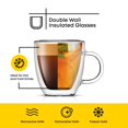 thumbnail image 4 of HLONK Verres Isolés à Double Paroi Tasses à Espresso (Ensemble de 2) - 5.4 Onces, 4 of 4