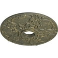 thumbnail image 3 of Ekena Millwork 18"OD x 3 1/2"ID x 1 3/8"P Norwich Ceiling Medallion (Fits Canopies up to 4 1/2"), Hand-Painted Witch Hazel Crackle, 3 of 6