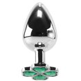 thumbnail image 1 of Booty Sparks Lucky Clover Gem Anal Plug in Large, 1 of 4