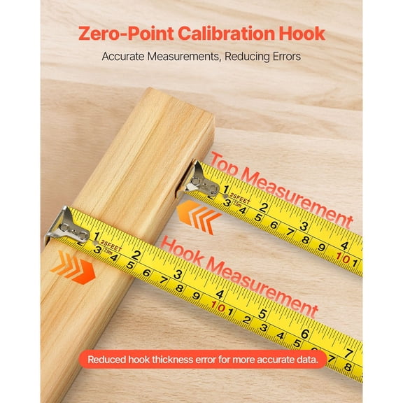 2-Pack 25ft Retractable Tape Measure - Dual Imperial&Metric for Outdoor DIY Projects and Decoration