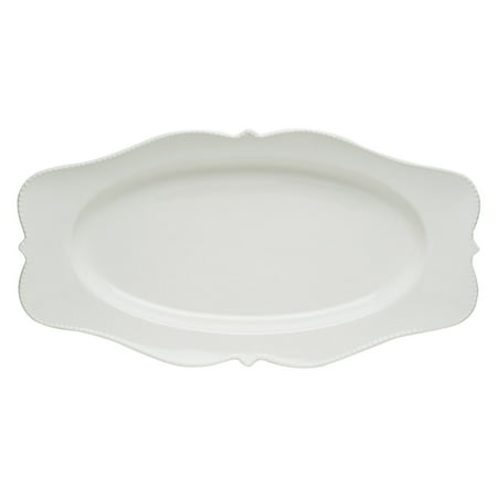 

Red Vanilla Pinpoint White 16.5 x 9 in. Oval Platter