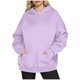 thumbnail image 3 of Sudadera con capucha de viaje,Sudadera informal con capucha para mujer, corte holgado, color liso, bolsillos, mezcla de poliéster, cómoda para uso diario, sopatenor, 3 of 9