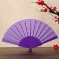 thumbnail image 3 of D-GROEE Plain Hand Plastic Folding Fan Handheld Fan Cloth Folded Fan for Wedding Party and Home Decoration, 3 of 5