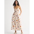 thumbnail image 4 of Jaimenalin Women'S Summer Midi Dresses Plaid Sleeveless Spaghetti Strap Smocked Tiered Beach Sundress Pockets Colorful XS, 4 of 7