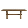 thumbnail image 3 of Furniture of America Reymo 78" Trestle Dining Table, Rustic Oak, 3 of 8