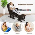 thumbnail image 6 of Gymax Baby Nursery Relax Rocker Rocking Chair Glider & Ottoman Set w/ Cushion Brown, 6 of 10