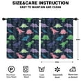 thumbnail image 2 of Blackout Kids Curtains,Neon Outline Dinosaurs Vibrant Childrens Insulated Curtains Set Of 2,Bedroom Essentials,Toddler Room Decor 52"x63", 2 of 5