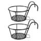thumbnail image 2 of soportes para macetas suculentas colgantes con pasamanos, soporte de hierro para macetas, soporte para macetas (negro), 2 of 6