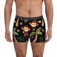 thumbnail image 1 of Fotbe Monkeys Swinging from Palms Calzoncillos Tipo Boxer con Bolsa de Soporte Total para Hombre, X-Temp Fresco, Transpirable y de Secado Rápido-Large, 1 of 5