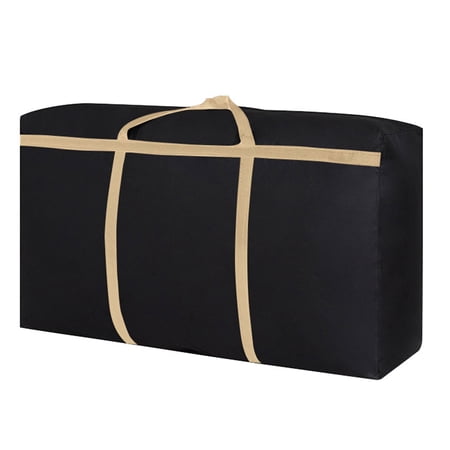 Tripumer 100L Large Moving Bag Travel Luggage Bag Foldable Thickened Oxford Waterproof Storage Bag Wardrobe Storage Bag Double Zip and Strong Handle Moving Available Black 1PCS