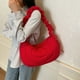 thumbnail image 4 of Bolso Hombro Acolchado para Mujeres Color Sólido Compras Ruched Crossbody () Rojo, 4 of 9