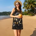 thumbnail image 3 of Fotbe Casino Cards Vestido de Verano sin Mangas para Mujer – Vestido Midi Línea A, Estilo Camiseta Floral, Vestido Playero Casual y Fluido, 3 of 7