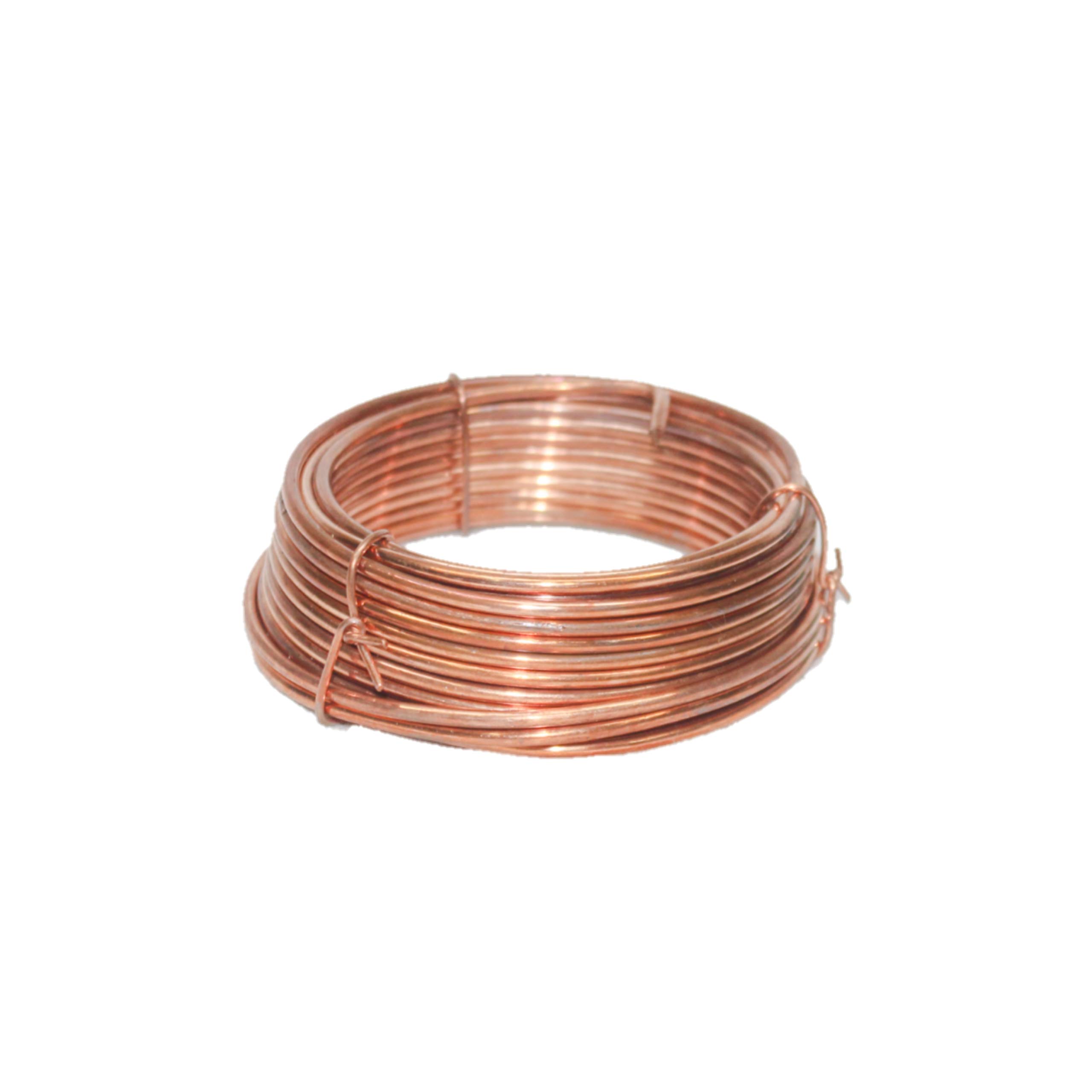 Johnson Tools Pure Shiny Copper Wire Of 14 Gauge(2.30 mm) For Jewellery Making, Beading Wire