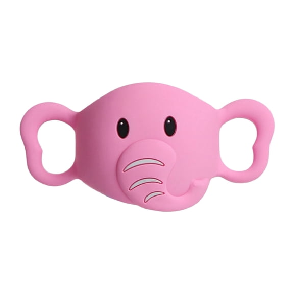 Baby Bottle Handle Accessory, Soft Silicone Grip Handle Replacement for Infant Feeding Bottles, Ergonomic Easy Hold Trainer Handle for Toddlers and Babies, Safe and Flexible Grip Attachment, Pink