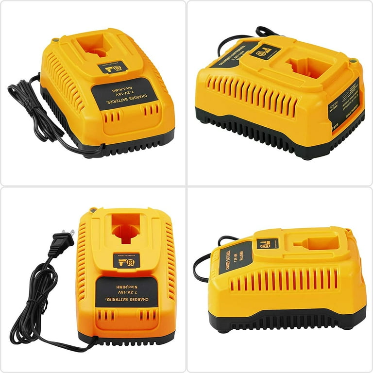 for DeWalt 18V Battery Replacemnt 4.0Ah | DC9096 Ni-MH Battery 2 Pack with DC9310 Battery Charger for DeWalt 7.2V-18V XRP Ni-CD & Ni-MH Battery