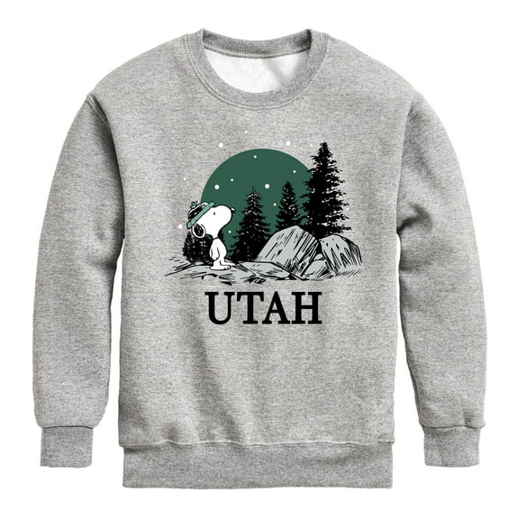 Peanuts - Snoopy Utah - Toddler And Youth Crewneck Fleece Sweatshirt