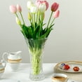 thumbnail image 4 of Lorren Home Trends 9" Tall Scalloped Flower Vase for Home Décor, 4 of 4