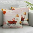 thumbnail image 3 of Sheronv Pig Balloons Carriage Graphic Decorative Cushion Cover Home Sofa Living Room Bed Decoration Short Plush 1PC 24x24in, 3 of 5