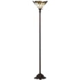 thumbnail image 2 of Meyda Tiffany - 144756 - One Light Torchiere - Shell With Jewels - Mahogany Bronze, 2 of 2